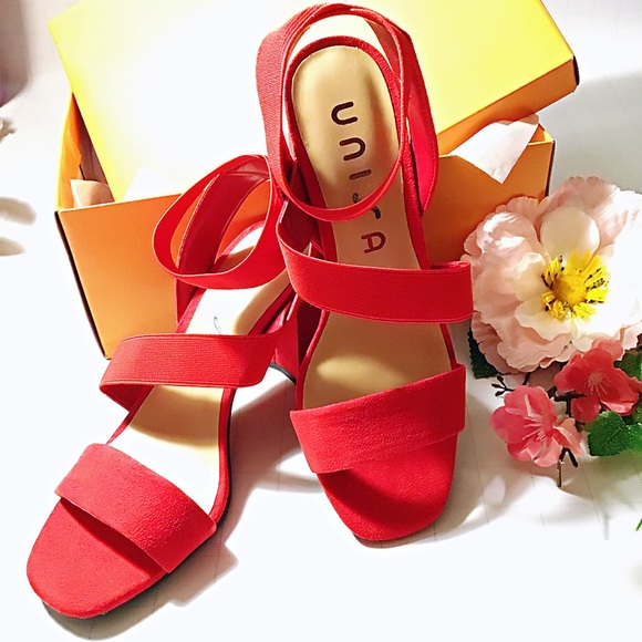 unisa red sandals